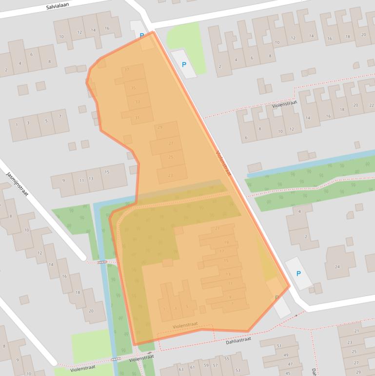 Kaart van postcodegebied 9951GJ.