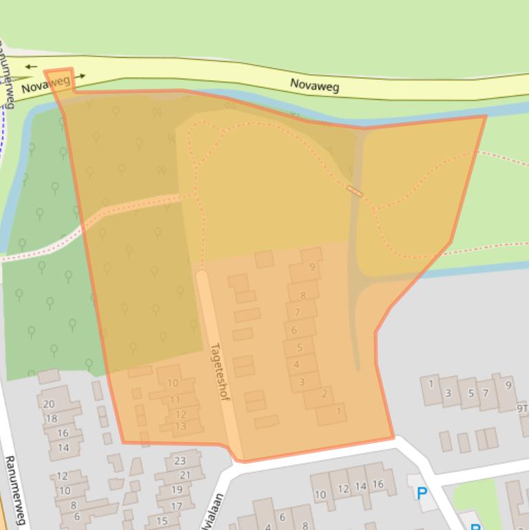 Kaart van postcodegebied 9951GP.