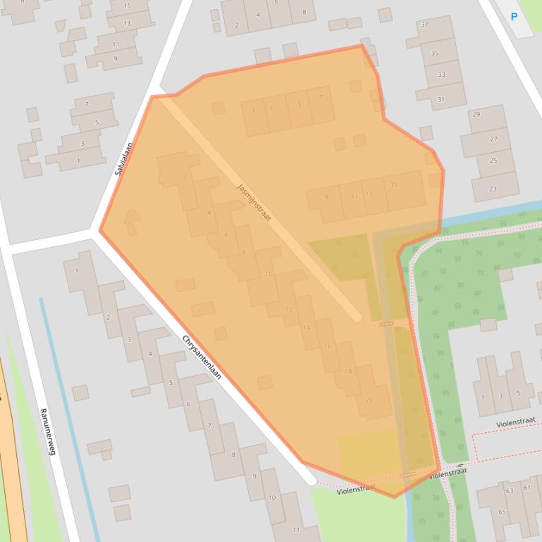 Kaart van postcodegebied 9951GR.