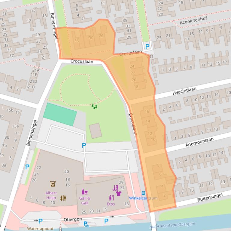 Kaart van postcodegebied 9951GT.