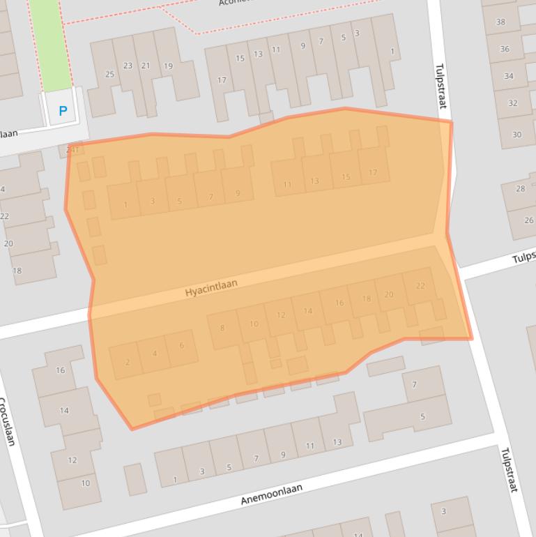 Kaart van postcodegebied 9951HE.