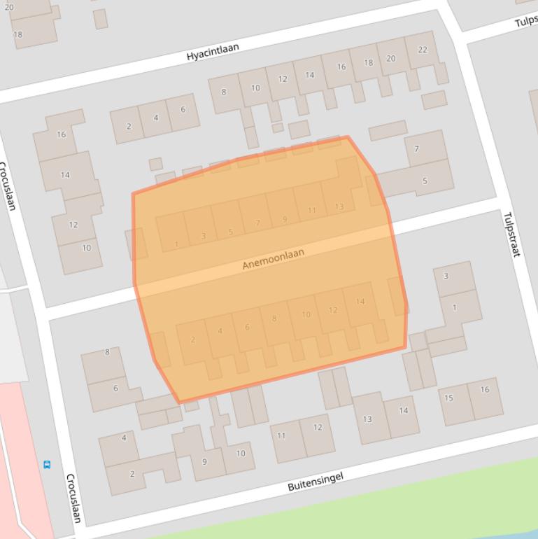 Kaart van postcodegebied 9951HG.