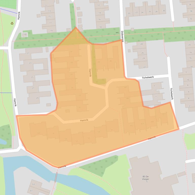 Kaart van postcodegebied 9951HK.