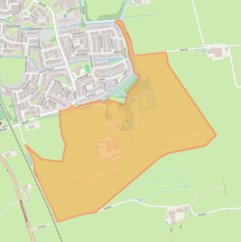 Kaart van postcodegebied 9951HV.