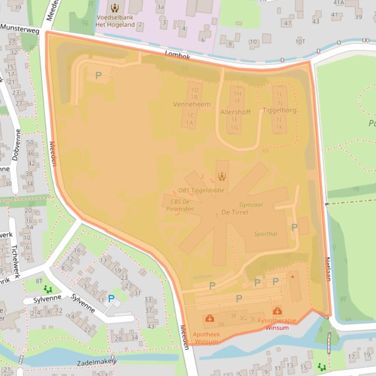 Kaart van postcodegebied 9951HZ.