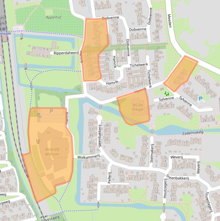 Kaart van postcodegebied 9951JH.