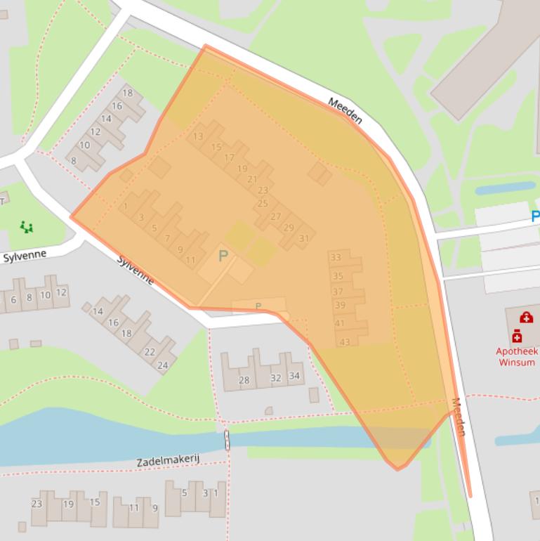 Kaart van postcodegebied 9951JJ.