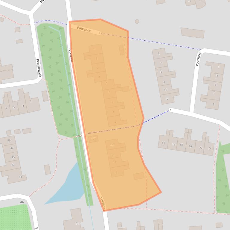 Kaart van postcodegebied 9951JL.