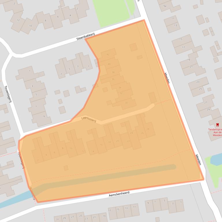 Kaart van postcodegebied 9951JT.