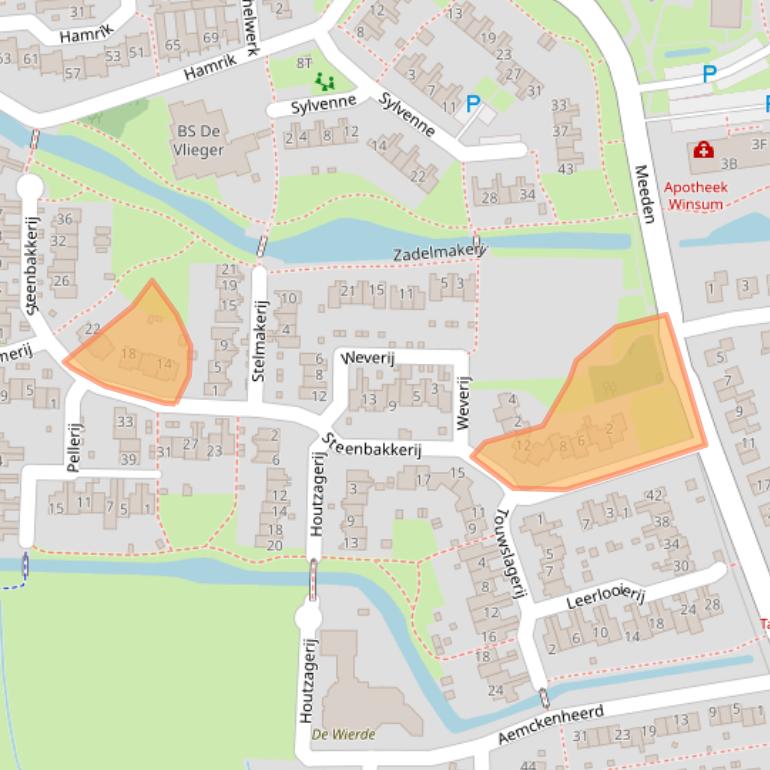 Kaart van postcodegebied 9951KC.