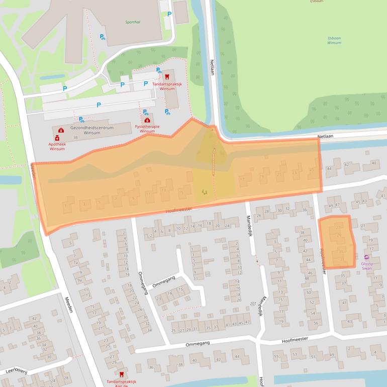 Kaart van postcodegebied 9951LA.