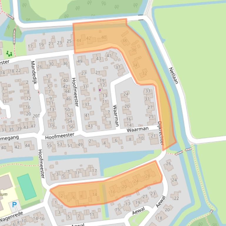 Kaart van postcodegebied 9951LK.