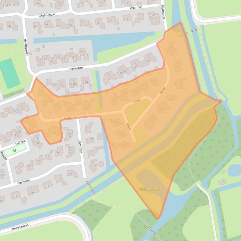 Kaart van postcodegebied 9951LL.