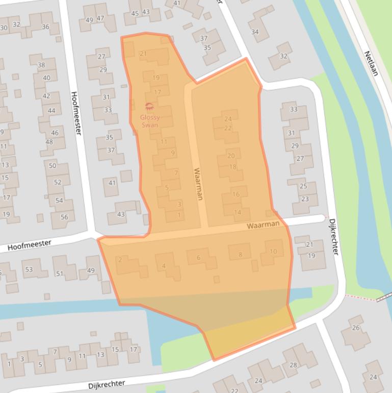 Kaart van postcodegebied 9951LR.