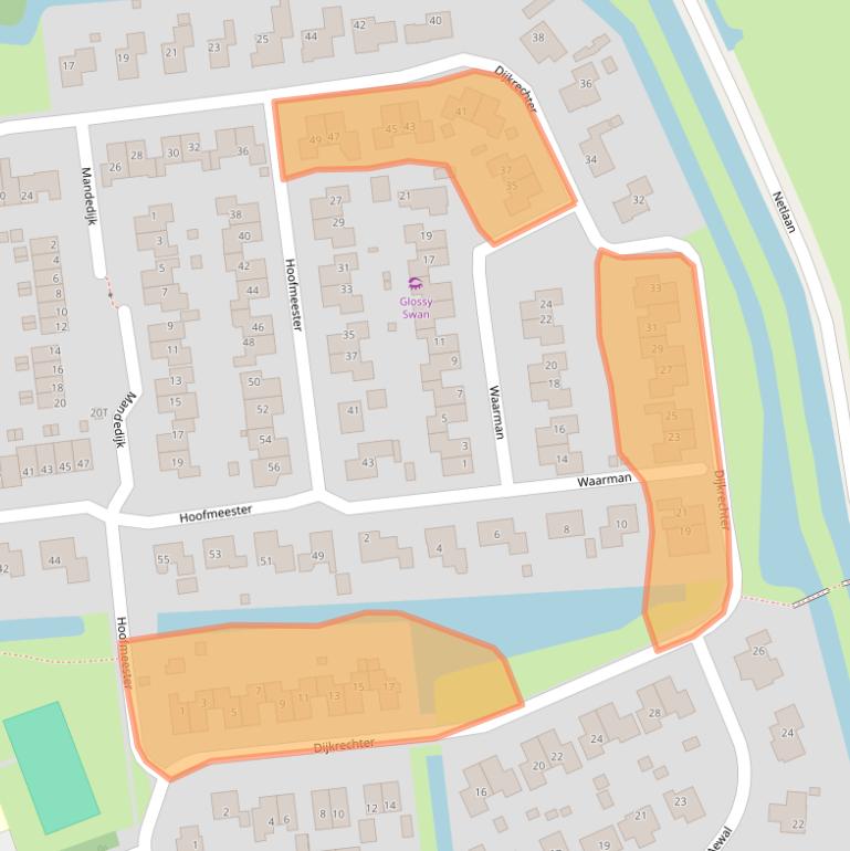 Kaart van postcodegebied 9951LS.