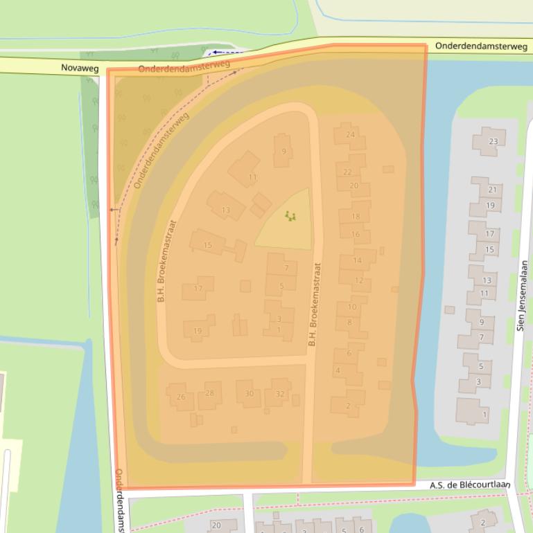Kaart van postcodegebied 9951ND.