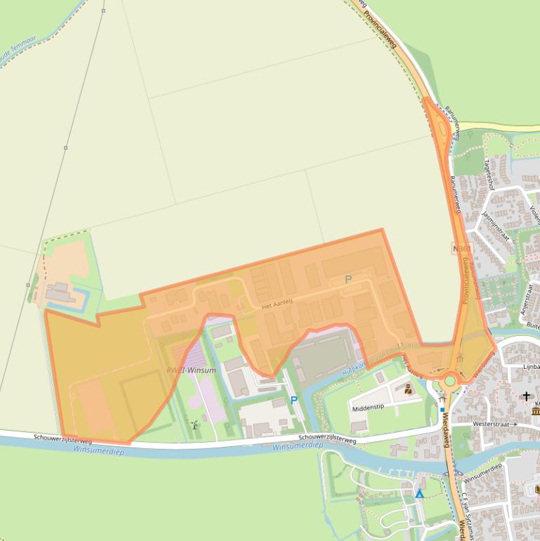 Kaart van postcodegebied 9951SJ.