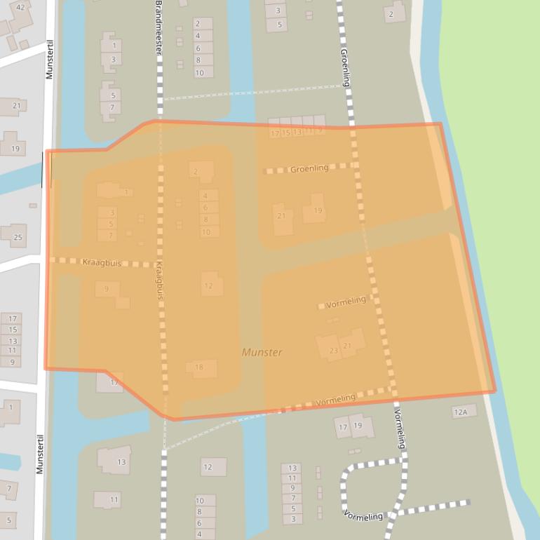 Kaart van postcodegebied 9951SR.