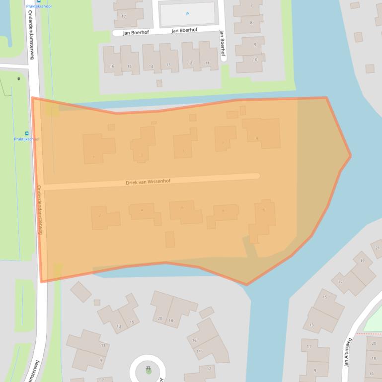 Kaart van postcodegebied 9951SZ.