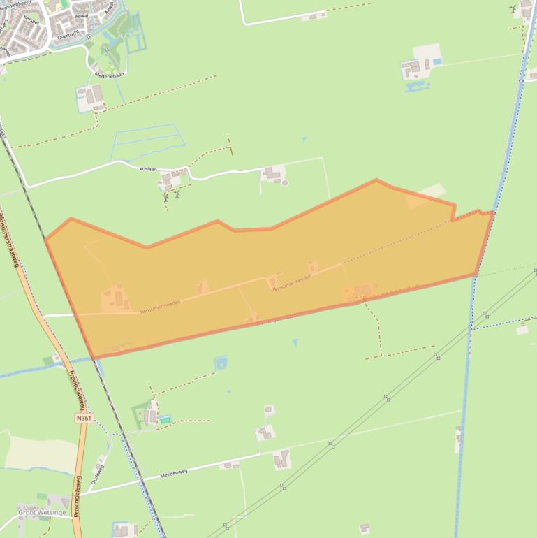 Kaart van postcodegebied 9951TH.
