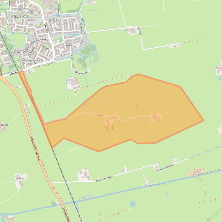 Kaart van postcodegebied 9951TJ.