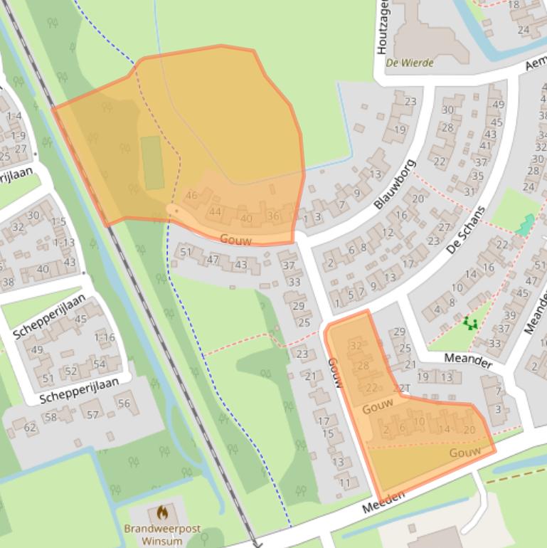 Kaart van postcodegebied 9951VA.