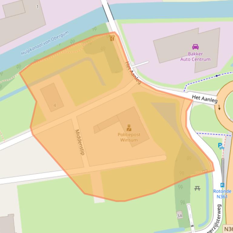 Kaart van postcodegebied 9951ZZ.