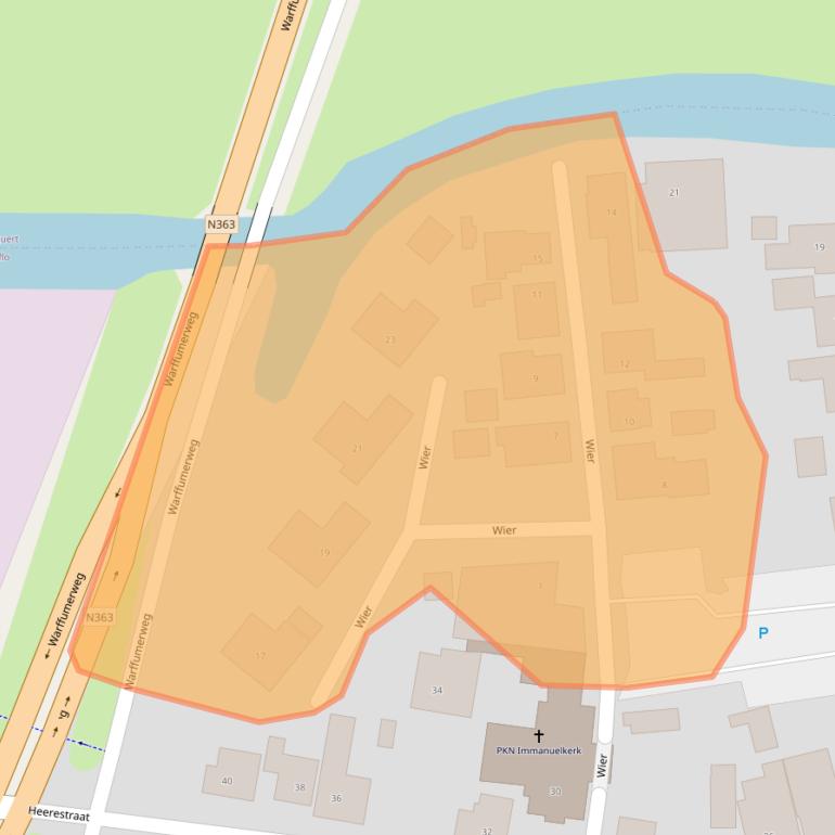 Kaart van postcodegebied 9953PK.