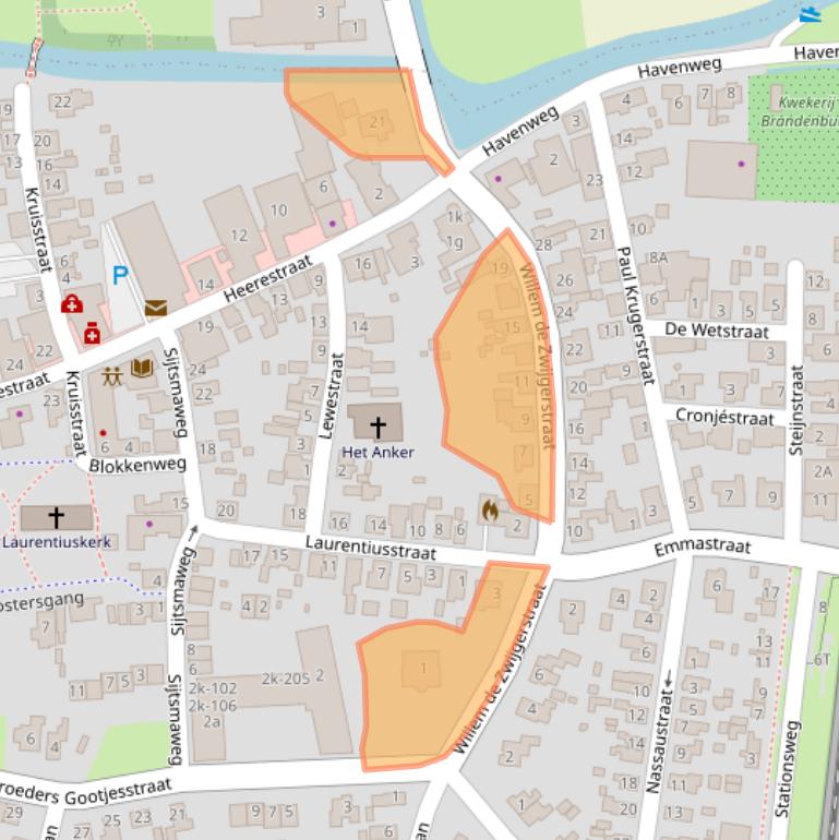 Kaart van postcodegebied 9953PM.