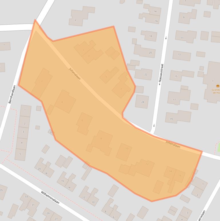 Kaart van postcodegebied 9953RJ.