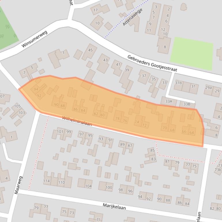 Kaart van postcodegebied 9953RR.