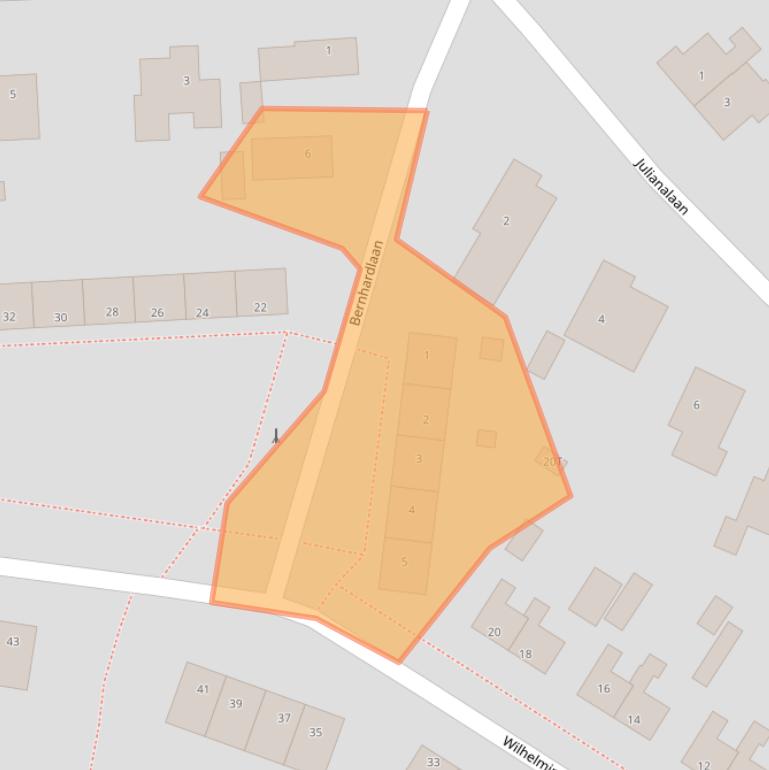 Kaart van postcodegebied 9953RS.