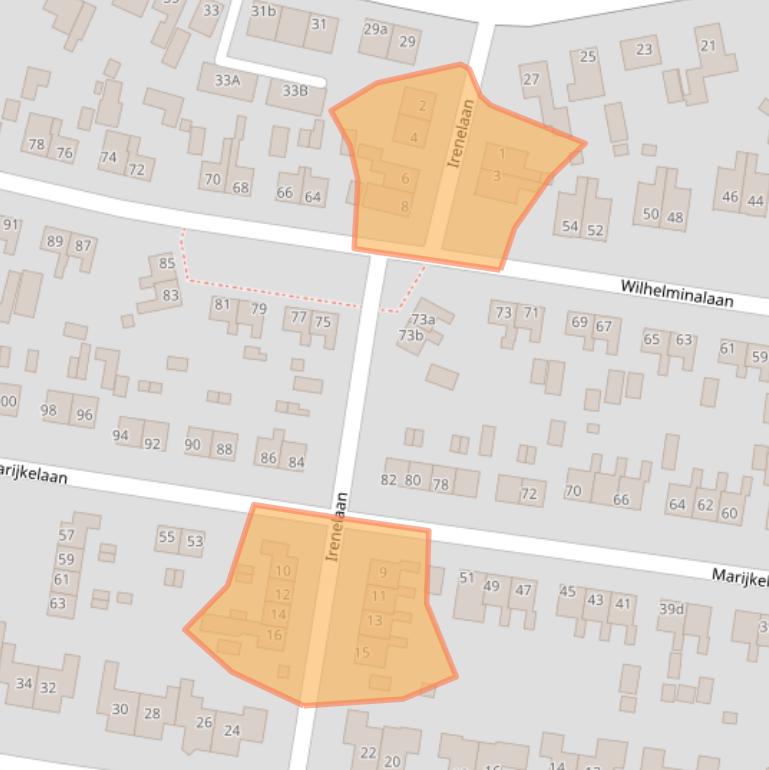 Kaart van postcodegebied 9953RT.