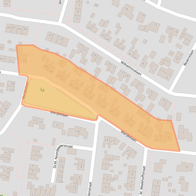 Kaart van postcodegebied 9953SE.