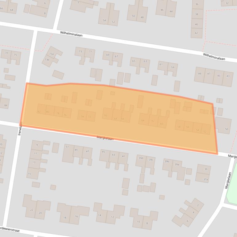 Kaart van postcodegebied 9953SG.