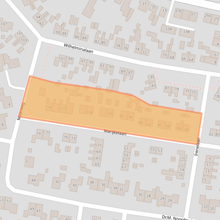 Kaart van postcodegebied 9953SH.