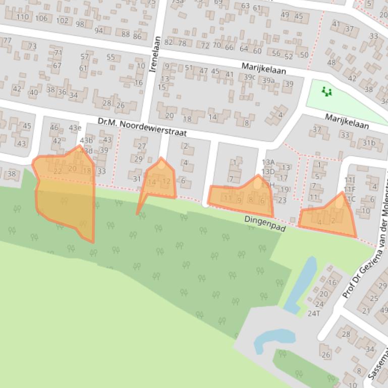 Kaart van postcodegebied 9953SM.