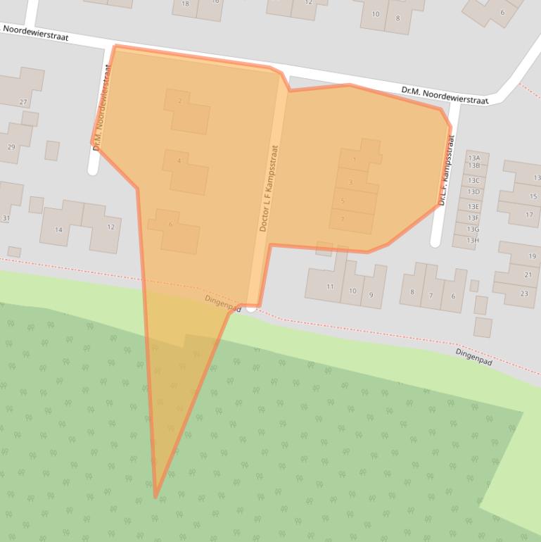 Kaart van postcodegebied 9953SP.