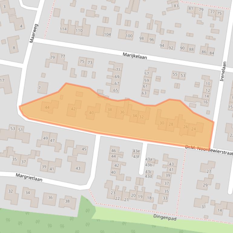 Kaart van postcodegebied 9953SW.