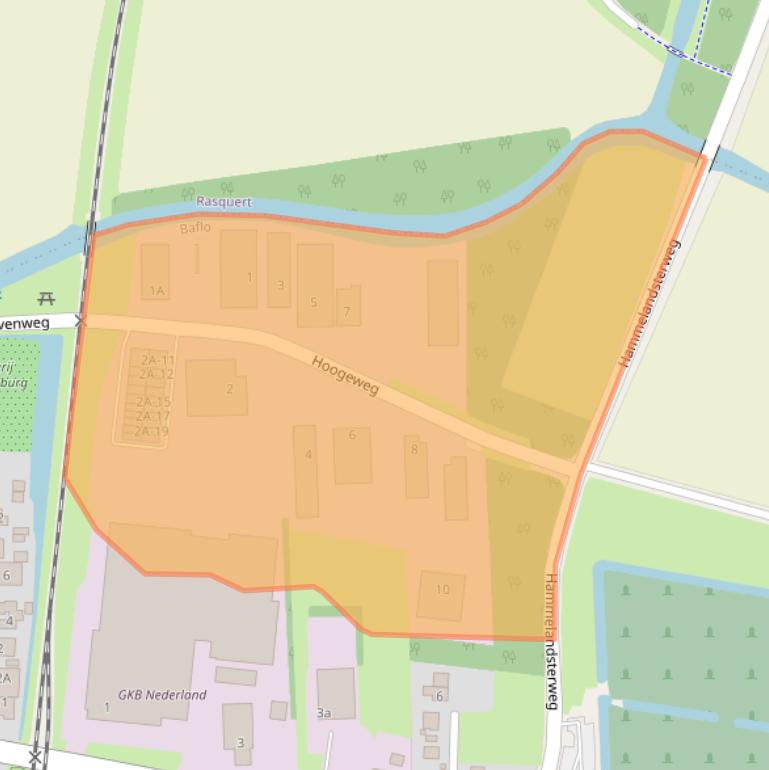 Kaart van postcodegebied 9953TE.