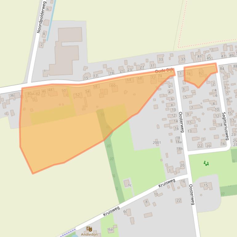 Kaart van postcodegebied 9956PD.