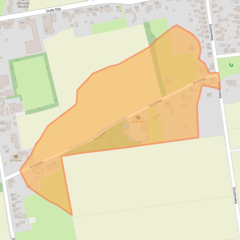 Kaart van postcodegebied 9956PK.