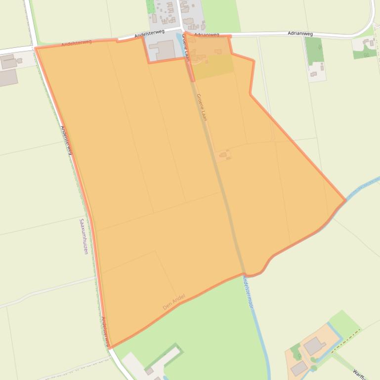 Kaart van postcodegebied 9956PM.