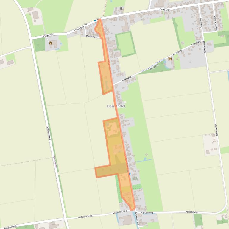 Kaart van postcodegebied 9956PS.