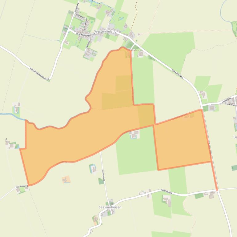 Kaart van postcodegebied 9956TA.