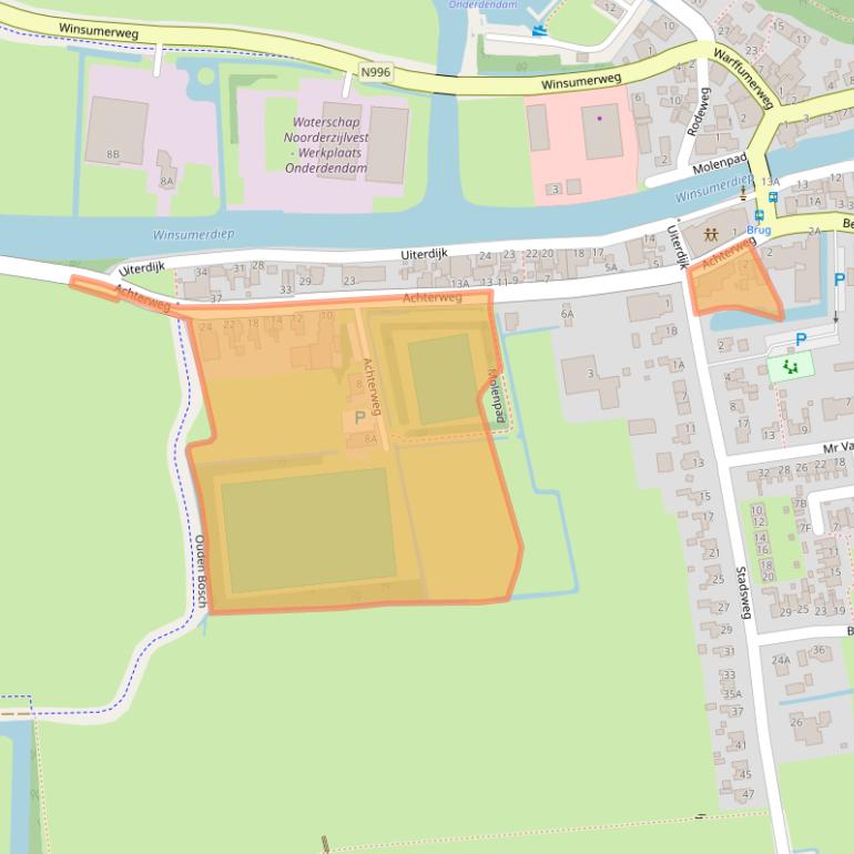 Kaart van postcodegebied 9959PD.