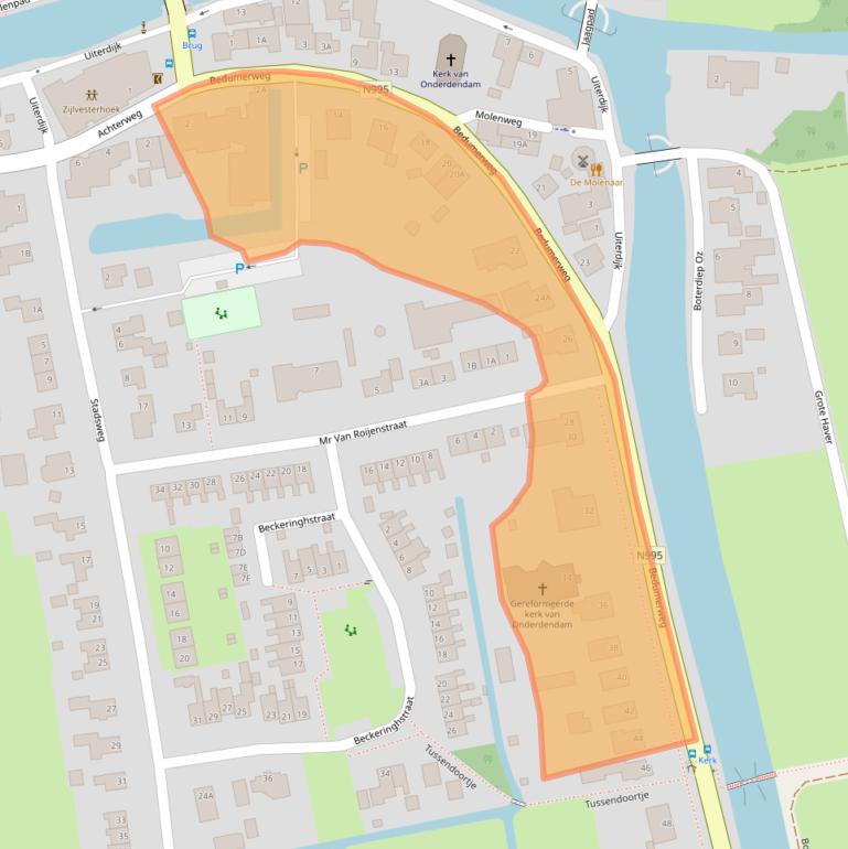 Kaart van postcodegebied 9959PG.