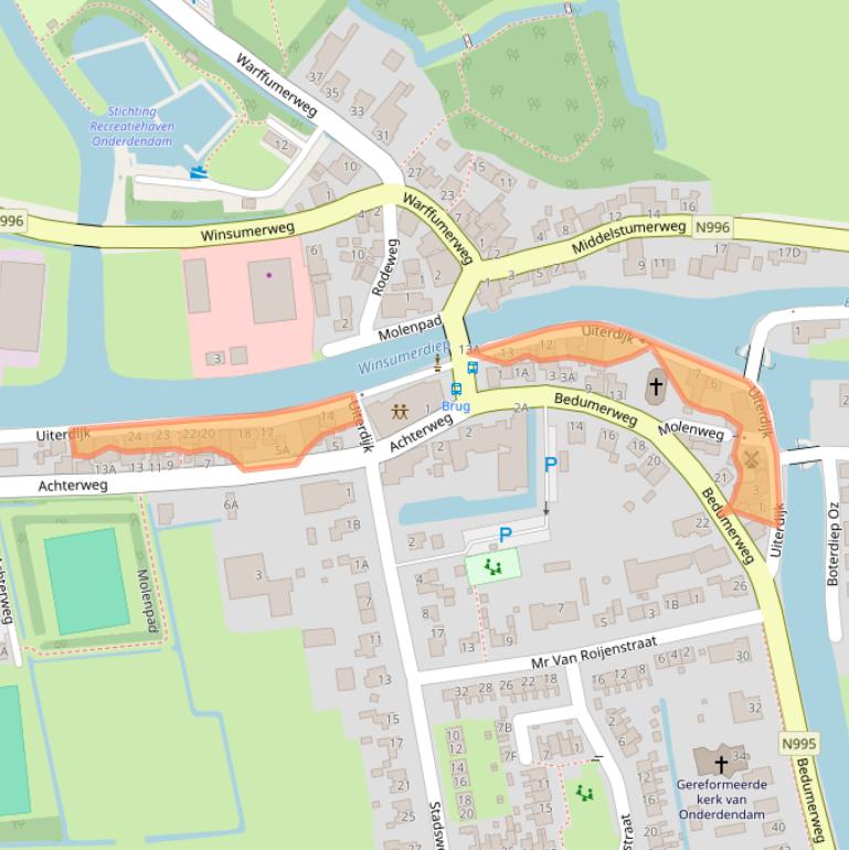 Kaart van postcodegebied 9959PK.