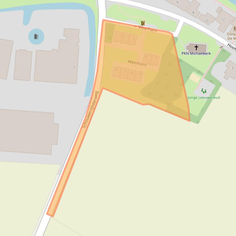 Kaart van postcodegebied 9961PG.