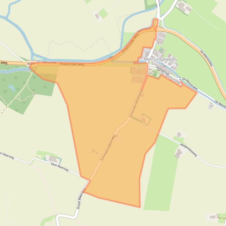 Kaart van postcodegebied 9961TA.